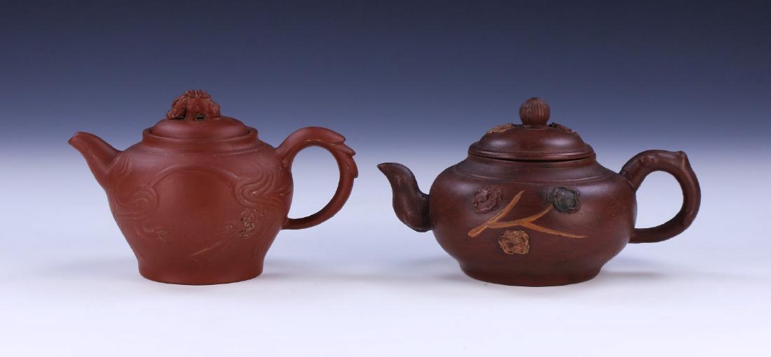 TWO (2) CHINESE YIXING ZISHA TEAPOTS (1 of 4)