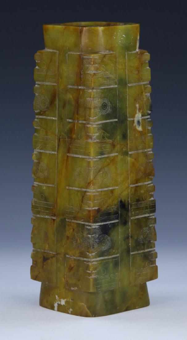 A CHINESE JADE CONG VESSEL (1 of 6)