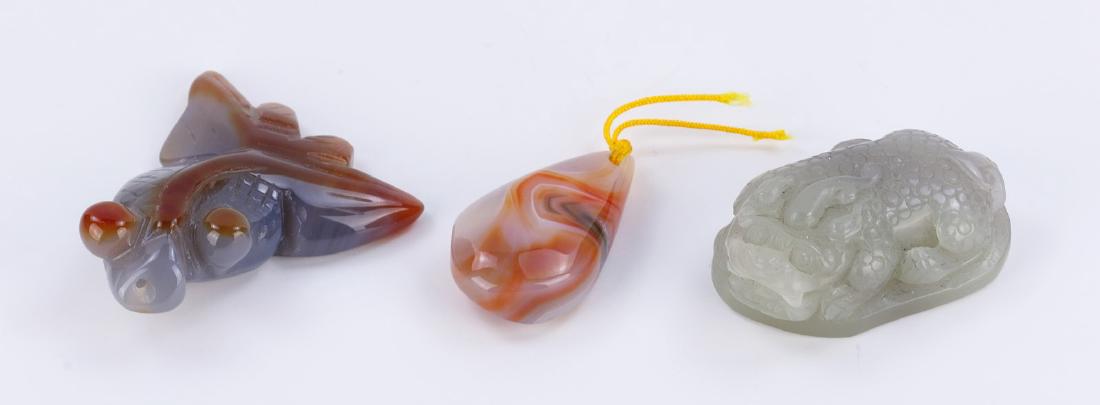 THREE (3) CHINESE MIXED MATERIAL CARVINGS (1 of 5)