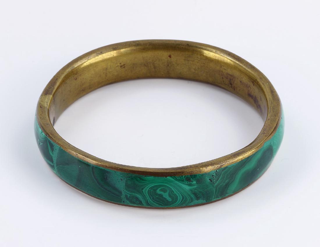 A MALACHITE INLAID BRACELET (1 of 2)