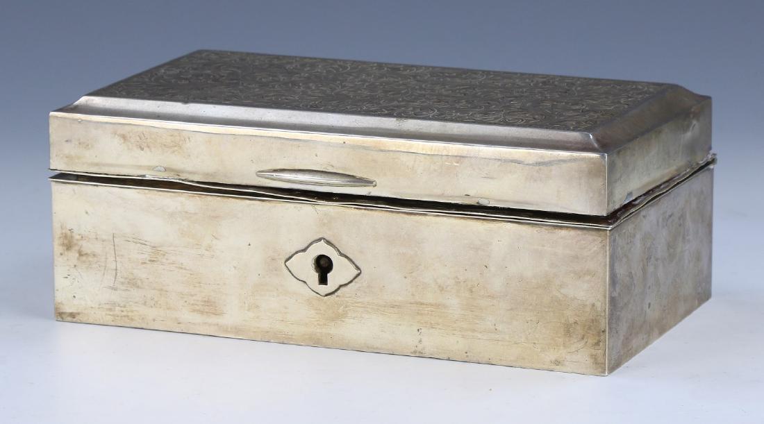 JAPANESE STERLING SILVER AND WOOD TRINKET BOX (1 of 5)