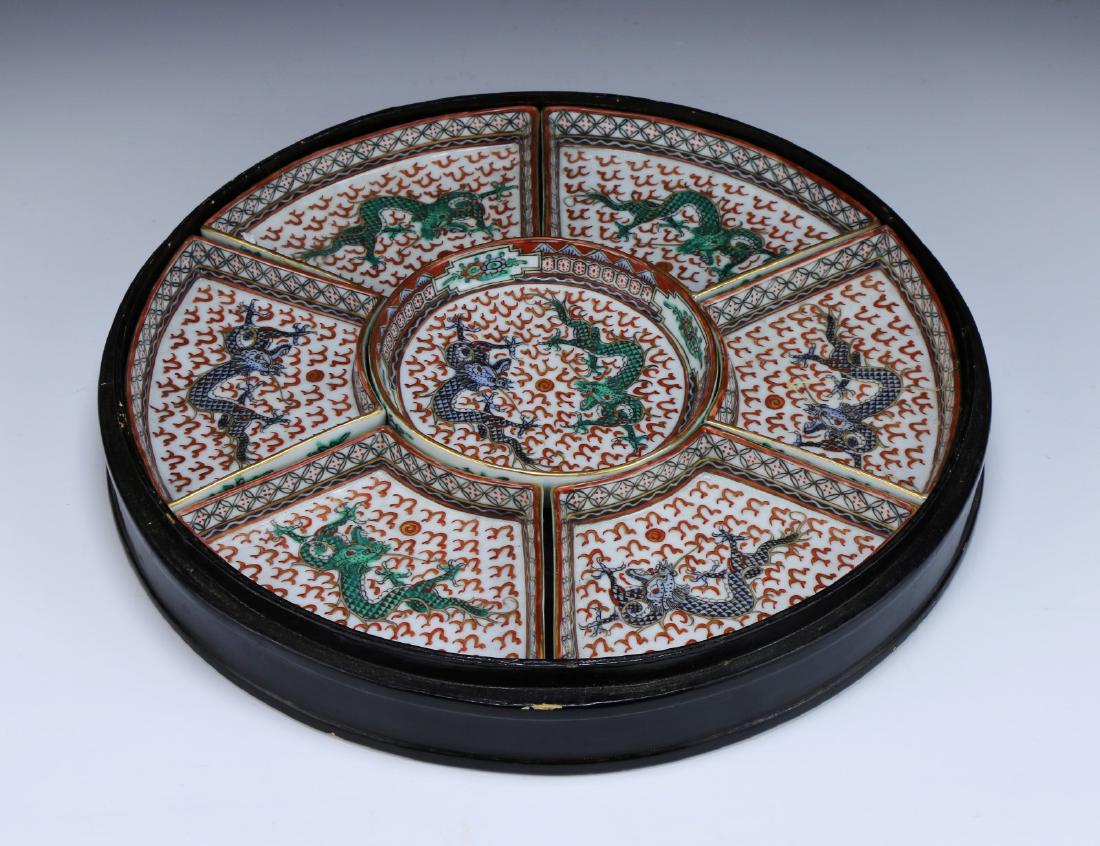 A Chinese Porcelain Sweet Meat Tray Set (1 of 3)