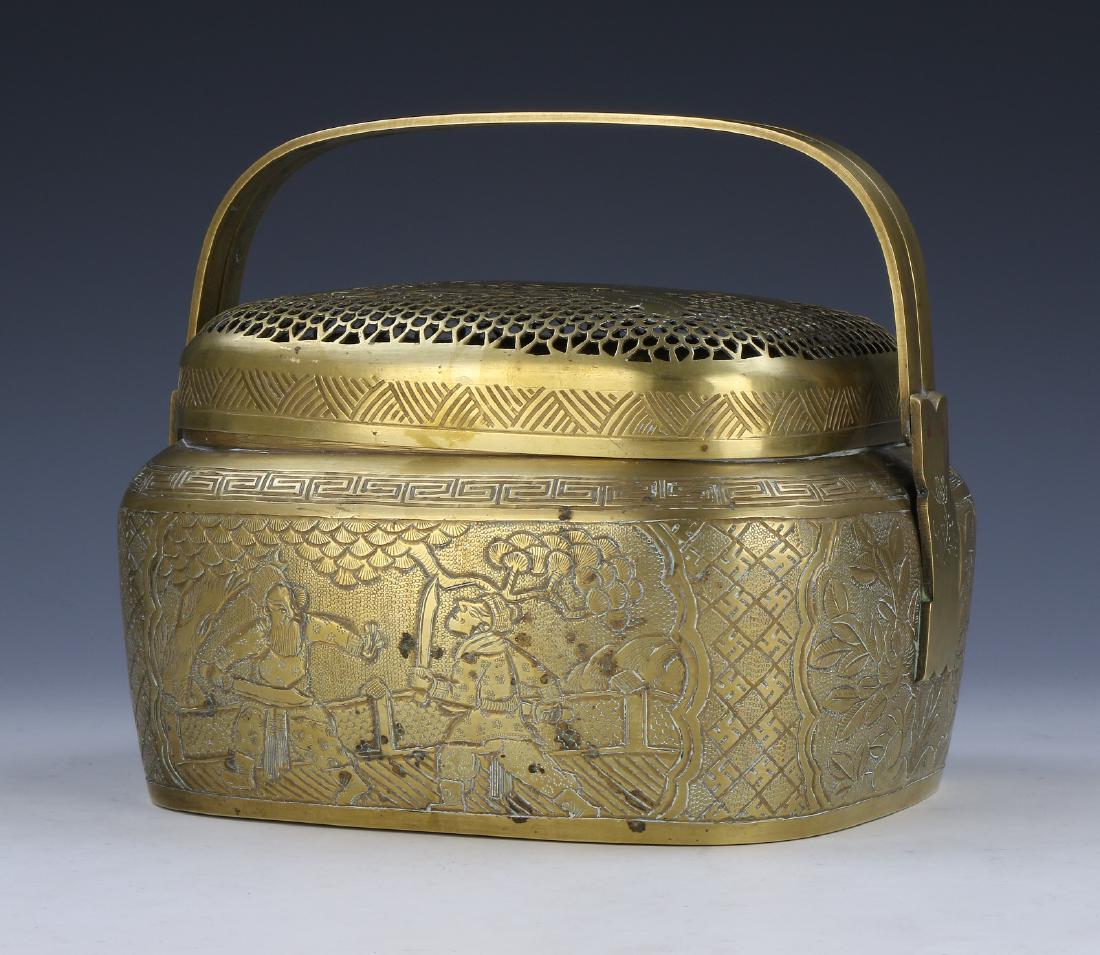 A CHINESE BRONZE HAND WARMER (1 of 5)