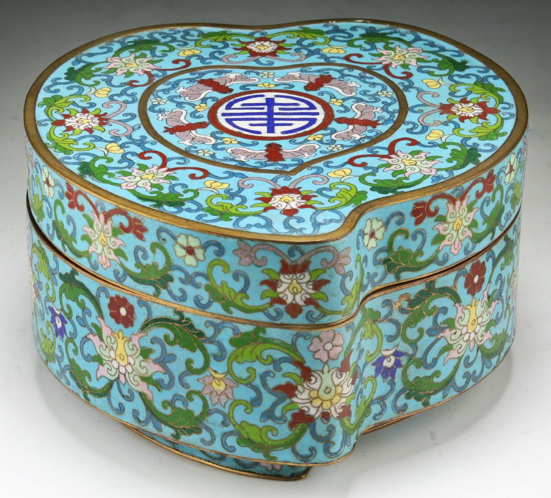 A FINE CHINESE CLOISONNE ENAMEL BOX (1 of 7)