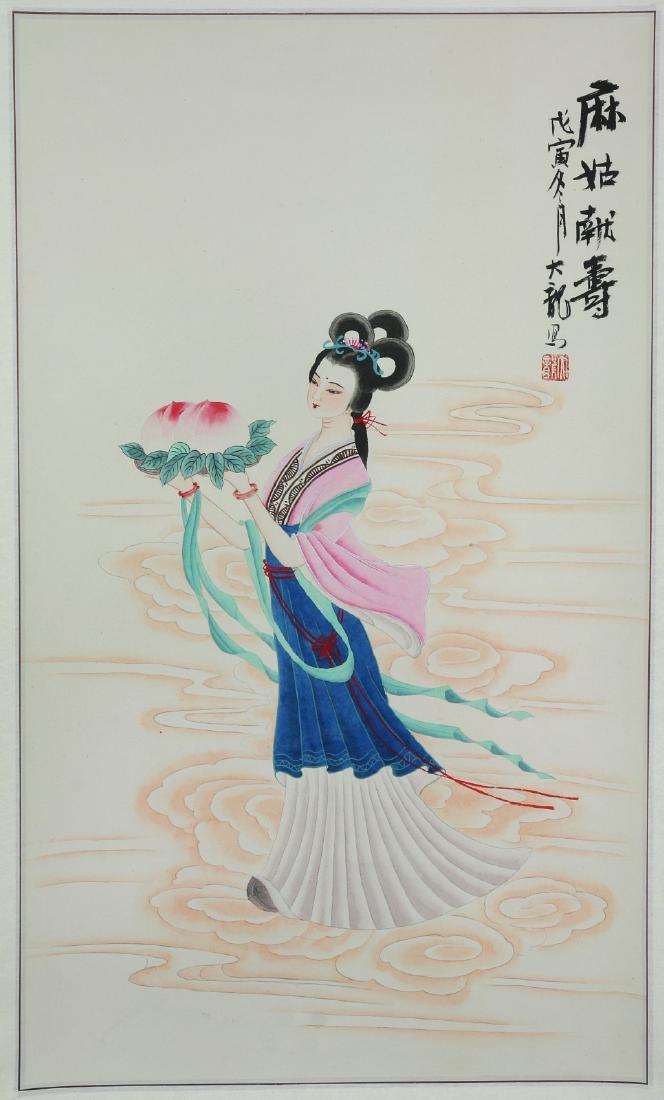 A CHINESE PAPER PAINTING HANGING SCROLL (1 of 1)