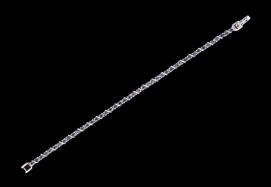 A FINE SAPPHIRE BRACELET, 14K WHITE GOLD STERLING (1 of 3)