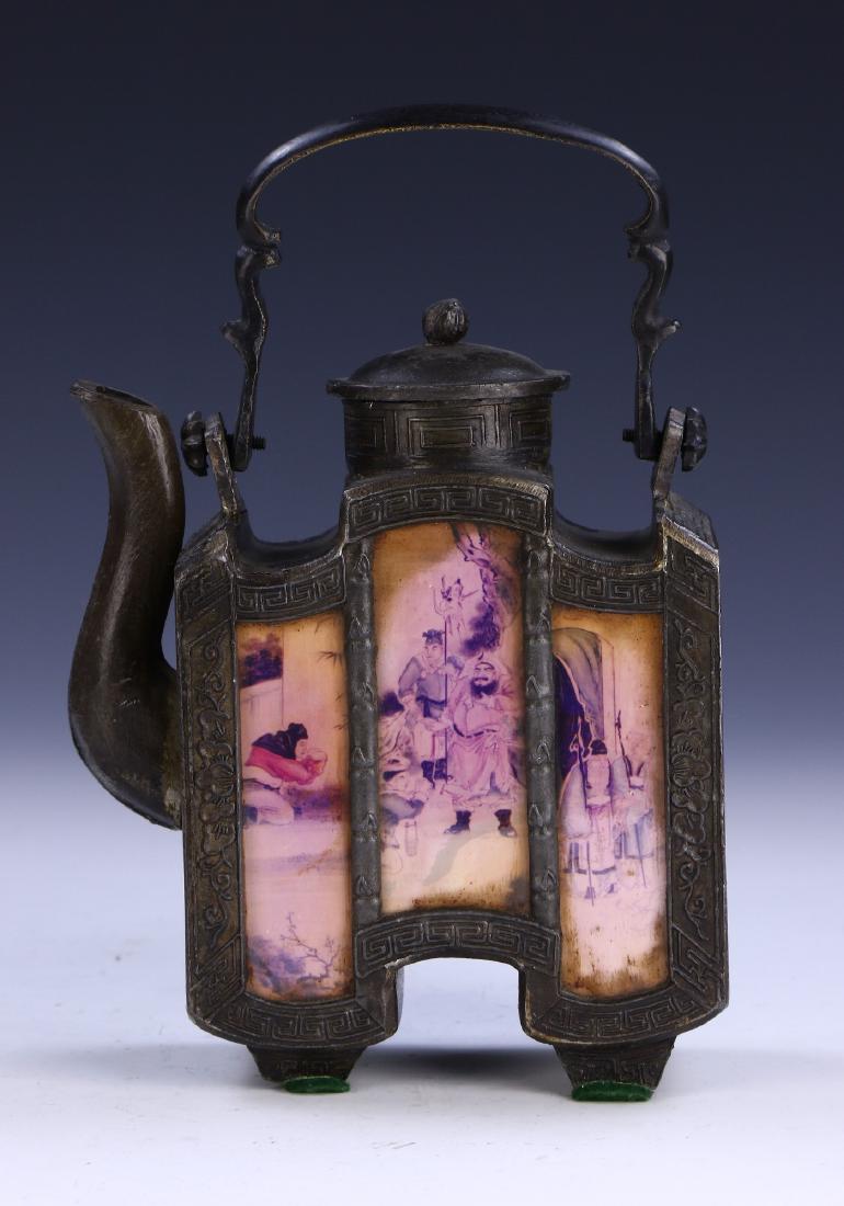 A CHINESE METAL TEAPOT (1 of 6)