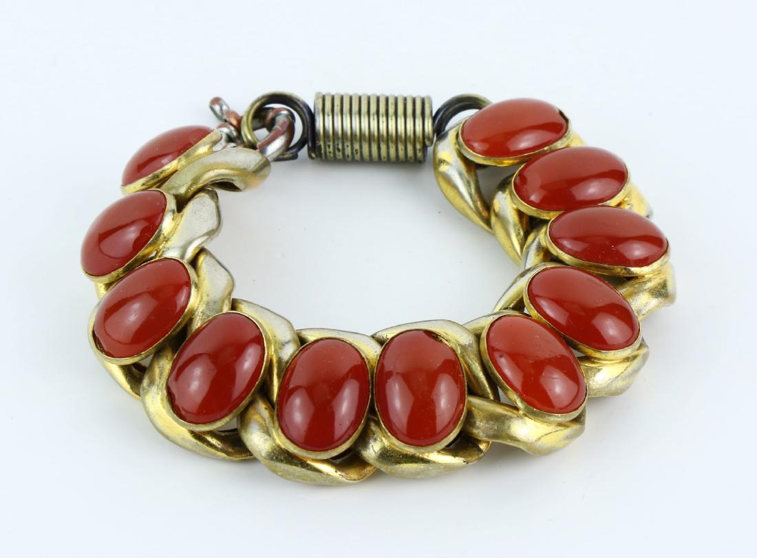 A BIG CHINESE CARNELIAN NANHONG AGATE BRACELET (1 of 3)