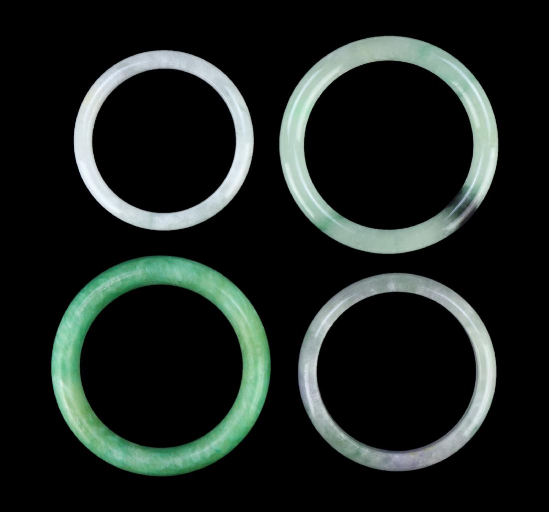 FOUR (4) JADEITE BANGLES (1 of 1)
