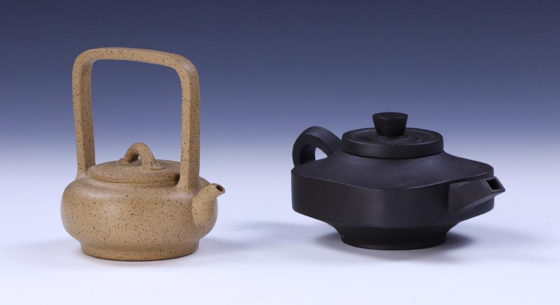 TWO (2) CHINESE YIXING ZISHA TEAPOTS (1 of 6)