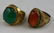 356: Two Large Polished Agate Rings