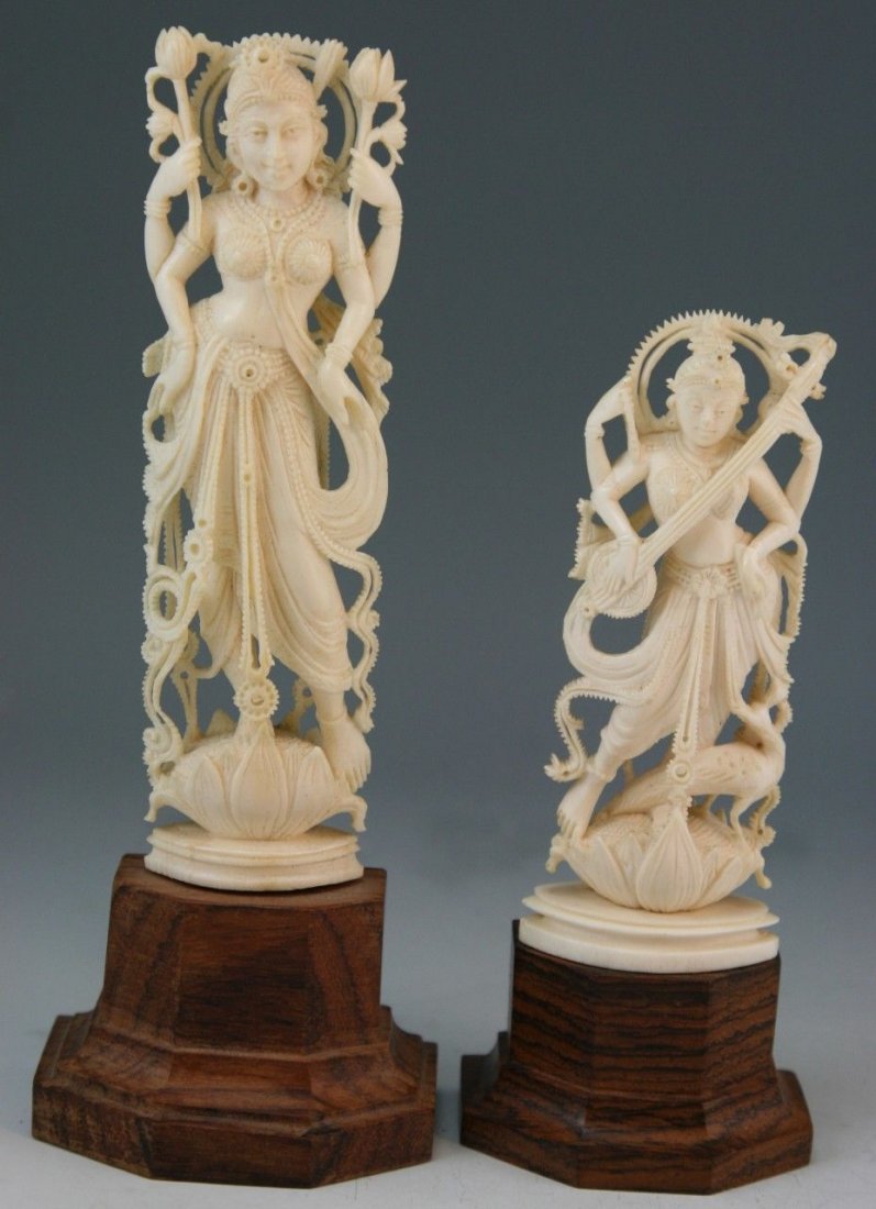 Two Indian Antique Ivory Carvings Feb 16, 2013 Elegance Gallery