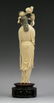 A Chinese Carved Qing Ivory Beauty With Flowers - 2