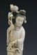 A Chinese Carved Qing Ivory Beauty With Flowers - 3