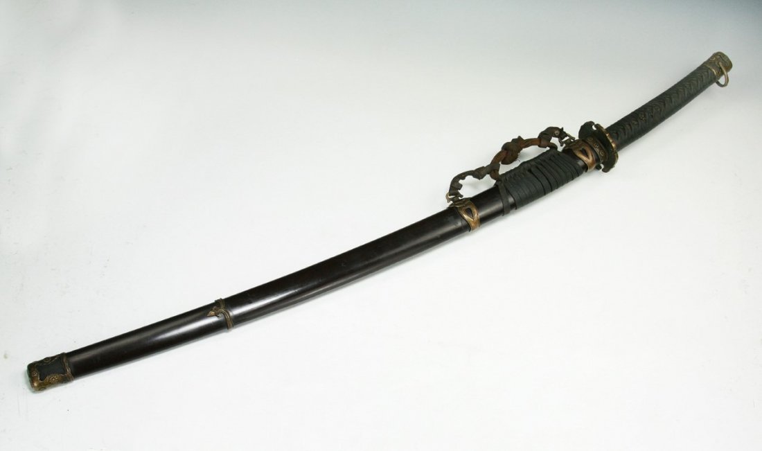 A Japanese Antique Katana-Style Sword: A Japanese Antique Katana-Style Sword; Size: L: 43"; (blade) L: 37-1/2"