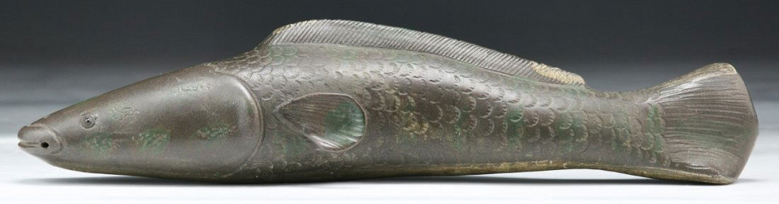 A Japanese Antique Zisha Fish: A Japanese Antique Zisha Fish; Size: L: 9"