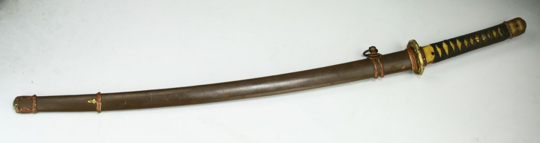 A Japanese Antique Katana Sword: A Japanese Antique Katana Sword: of 19th Century; Size: L: 38-1/2"; (blade) L: 27"