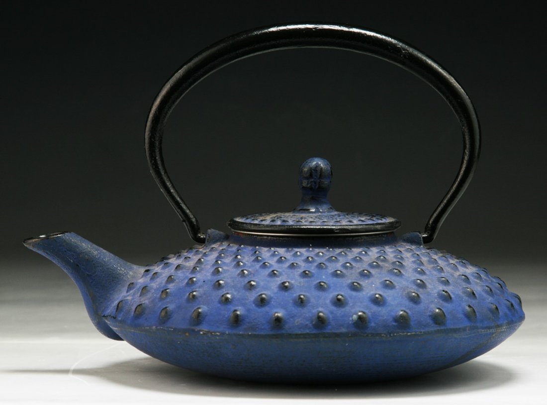 A Japanese Antique Iron Teapot: A Japanese Antique Iron Teapot; Size: L: 8-1/2"