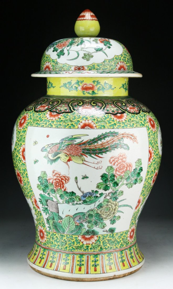 A Massive Chinese Antique Famille Verte Porcelain Vase