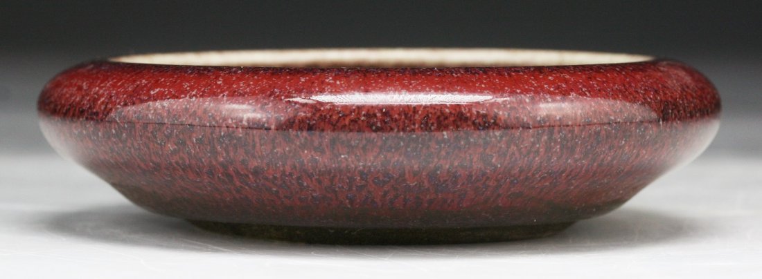 A Chinese Antique Ox Blood Porcelain Washer: A Chinese Antique Ox Blood Porcelain Washer: of 19th Century; Size: D: 4"