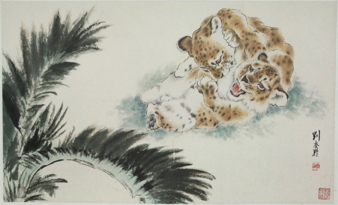 A Chinese Unmounted Paper Painting By Liu, Quiling (1 of 4)