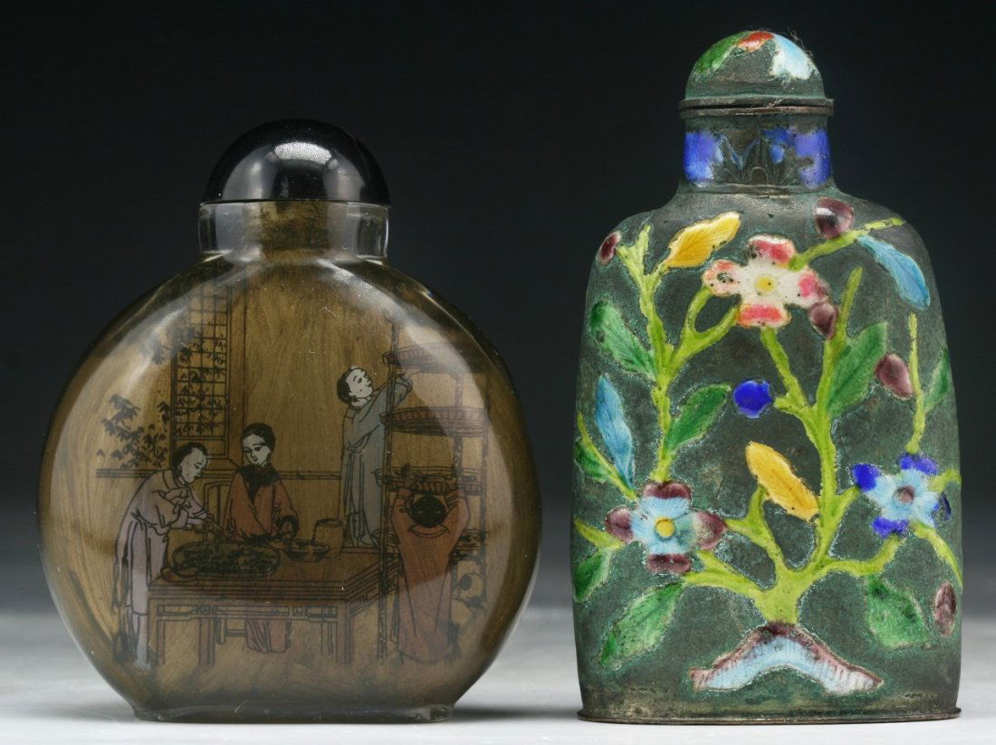 Two (2) Chinese Antique Snuff Bottles (1 of 3)