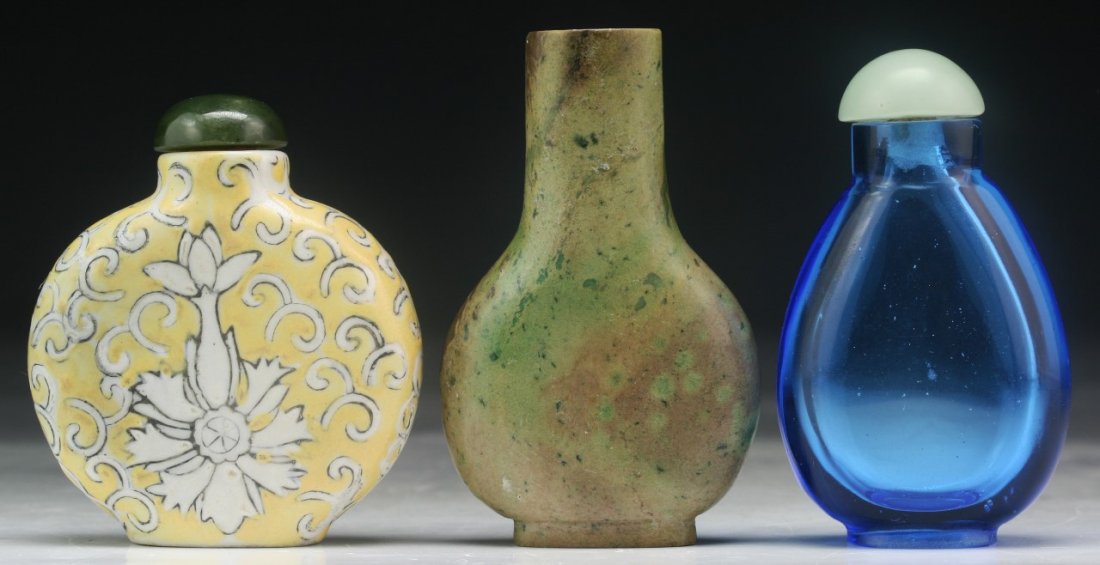 Three (3) Chinese Antique Snuff Bottles (1 of 3)