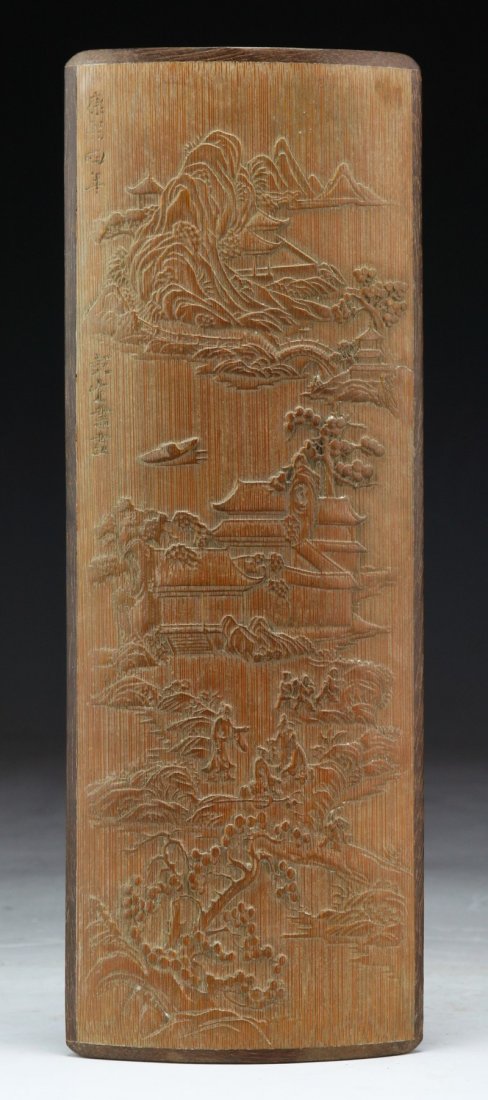 A Chinese Antique Bamboo Arm Rest (1 of 3)