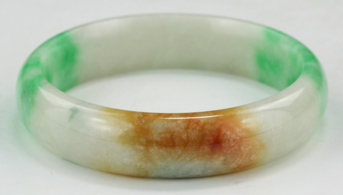 A Tri-Color Jadeite Bangle (1 of 3)
