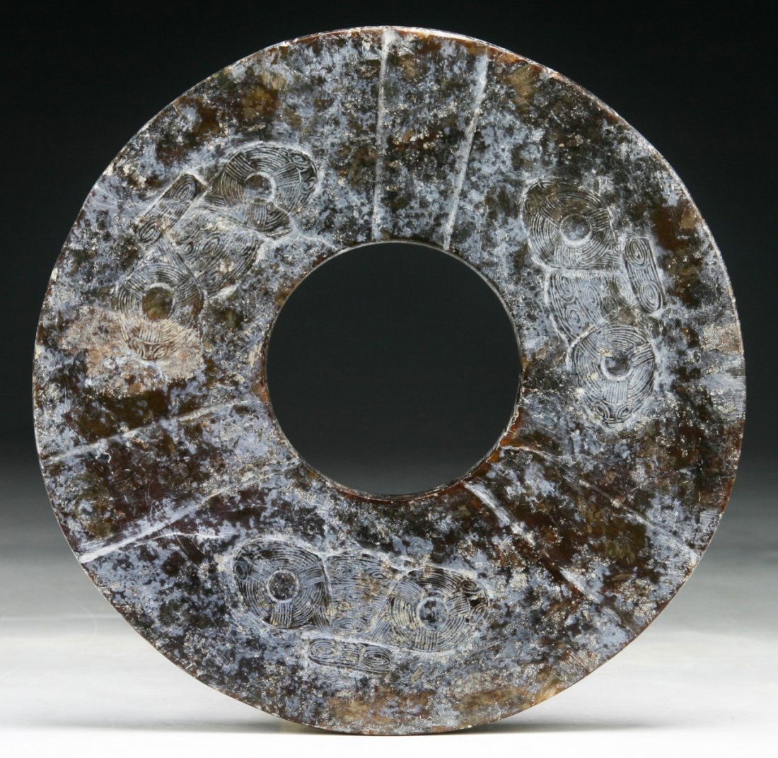 A Chinese Archaistic Jade Bi (1 of 2)
