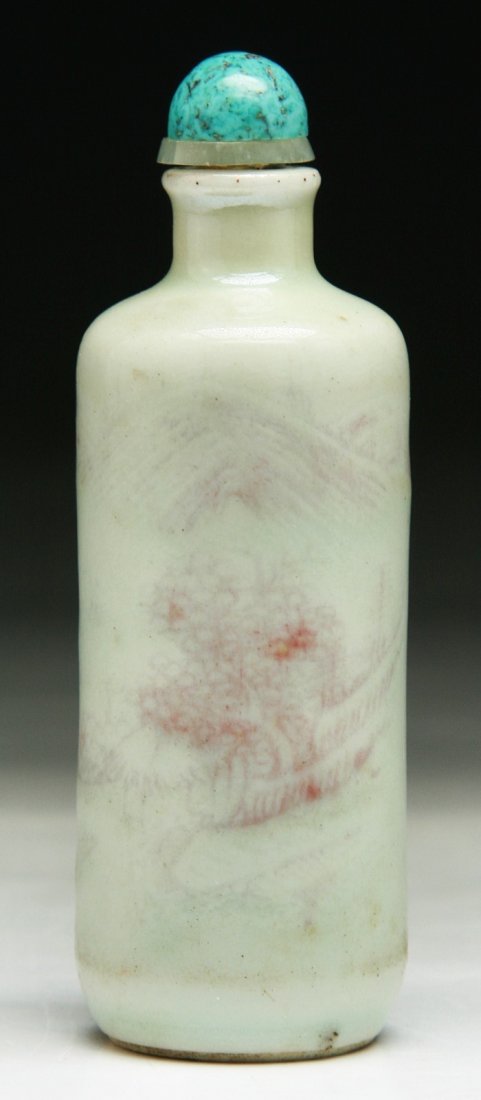 A Chinese Antique Underglazed Red Porcelain Snuff (1 of 4)