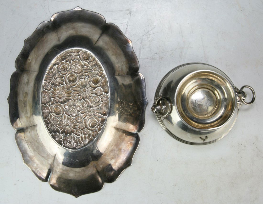 Two (2) Chinese Antique EXPORT Stem Cup & Bowl (1 of 3)