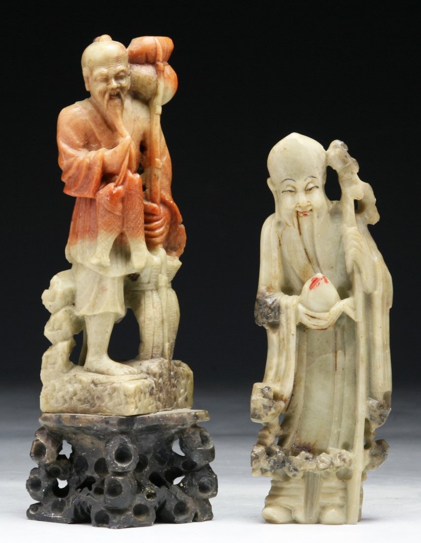 Two (2) Chinese Soapstone Carved Figures (1 of 3)