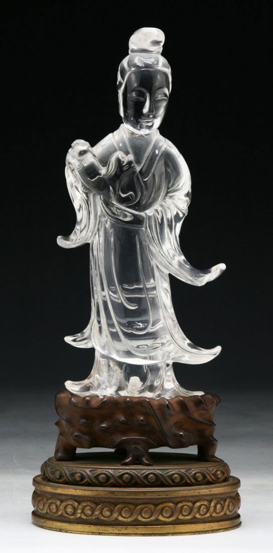 A Chinese Antique Crystal Beauty On Stand (1 of 3)