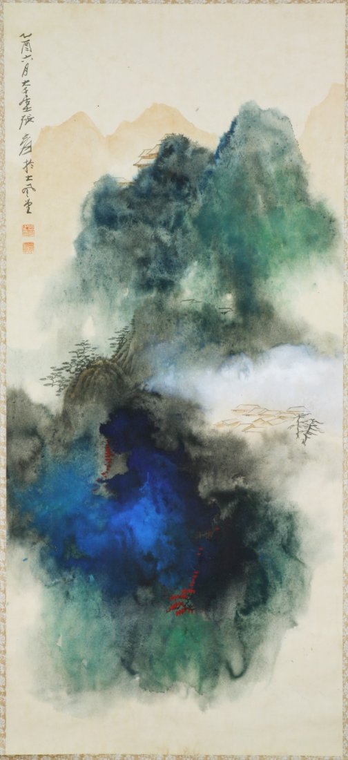 A Chinese Paper Hanging Painting Scroll By Yuan, Jiang (1 of 3)