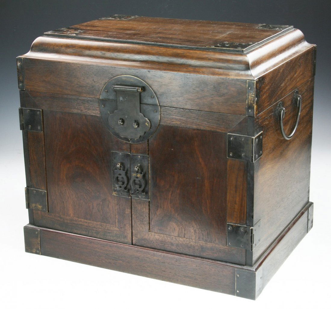 A Chinese Antique Wood Carved Cosmetic Box (1 of 5)