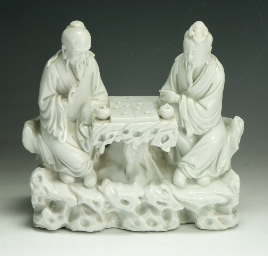 A Chinese Blanc De Chine Porcelain Figure Group (1 of 3)