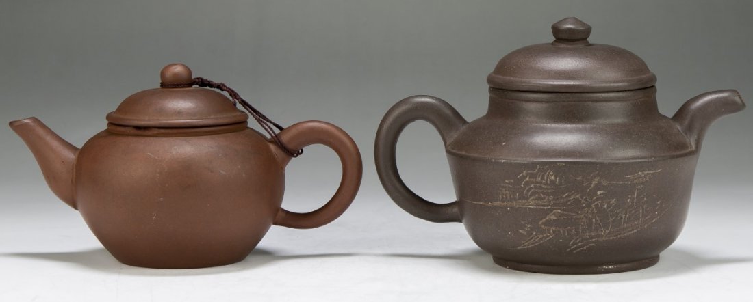 Two (2) Chinese Yixing Zisha Teapots (1 of 4)