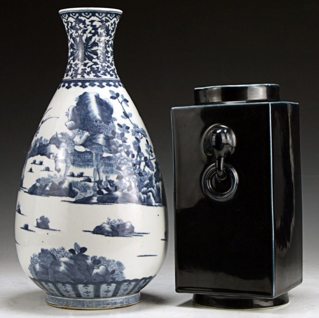 Two (2) Chinese Porcelain Vases (1 of 2)