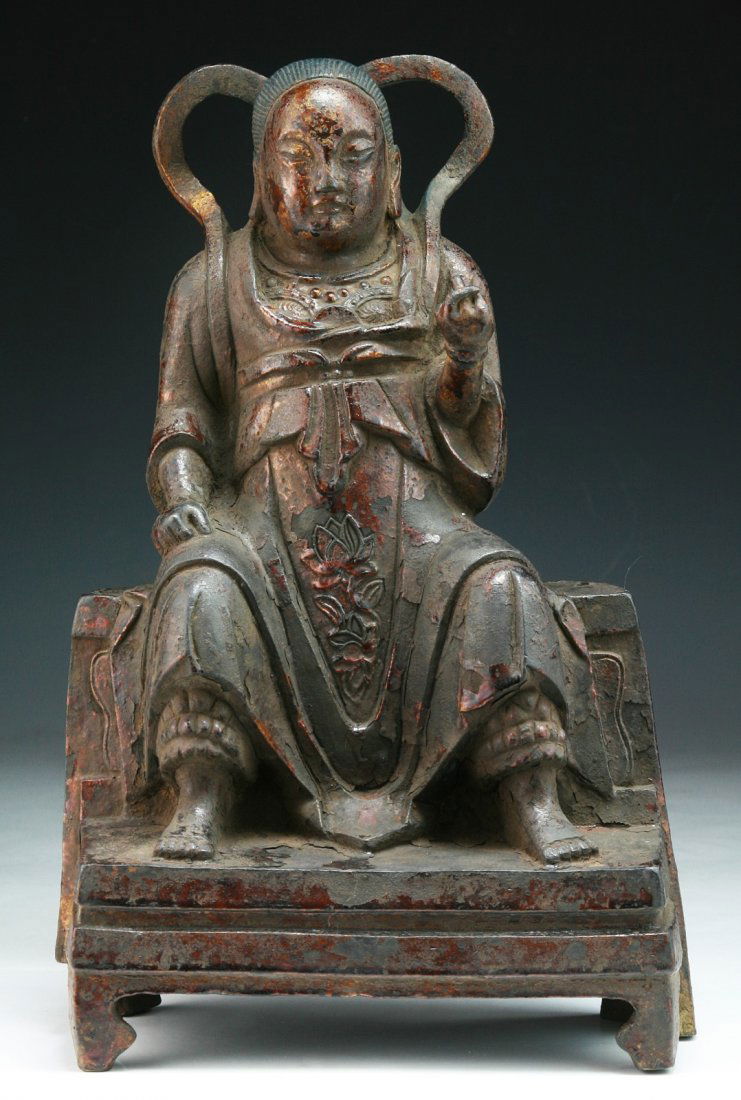 A Rare Chinese Antique Gilt Bronze ZHENWU DADI (1 of 3)