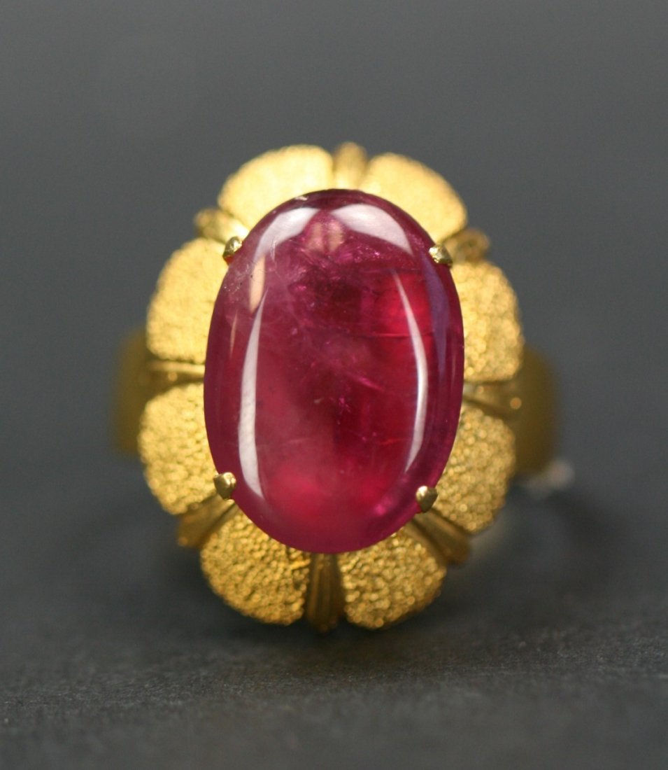 A Highly Translucent Natural Ruby Ring (1 of 2)