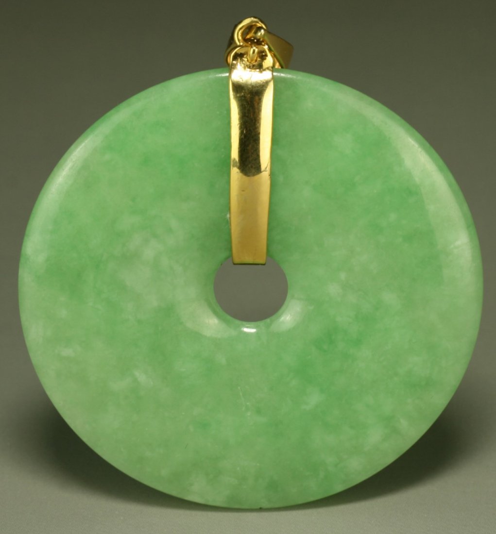 A Jadeite Ring Pendant, 14K Gold (1 of 2)