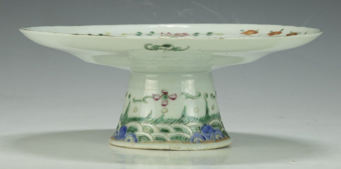 A Chinese Famille Rose Porcelain Stem Plate (1 of 3)