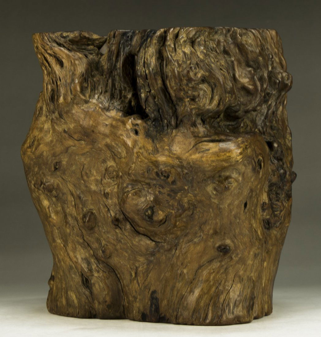 A Chinese Wood Carved Brush Pot (1 of 4)