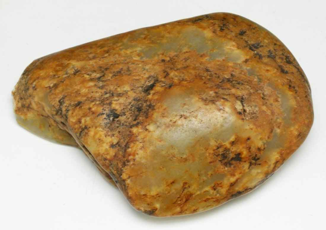 A Chinese Antique Raw HETIAN Jade Boulder (1 of 4)
