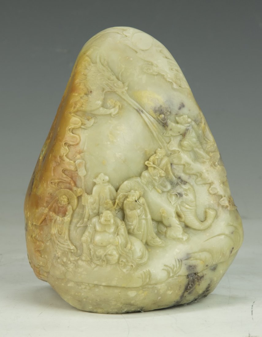 A Chinese Soapstone Carved Mountain (1 of 2)