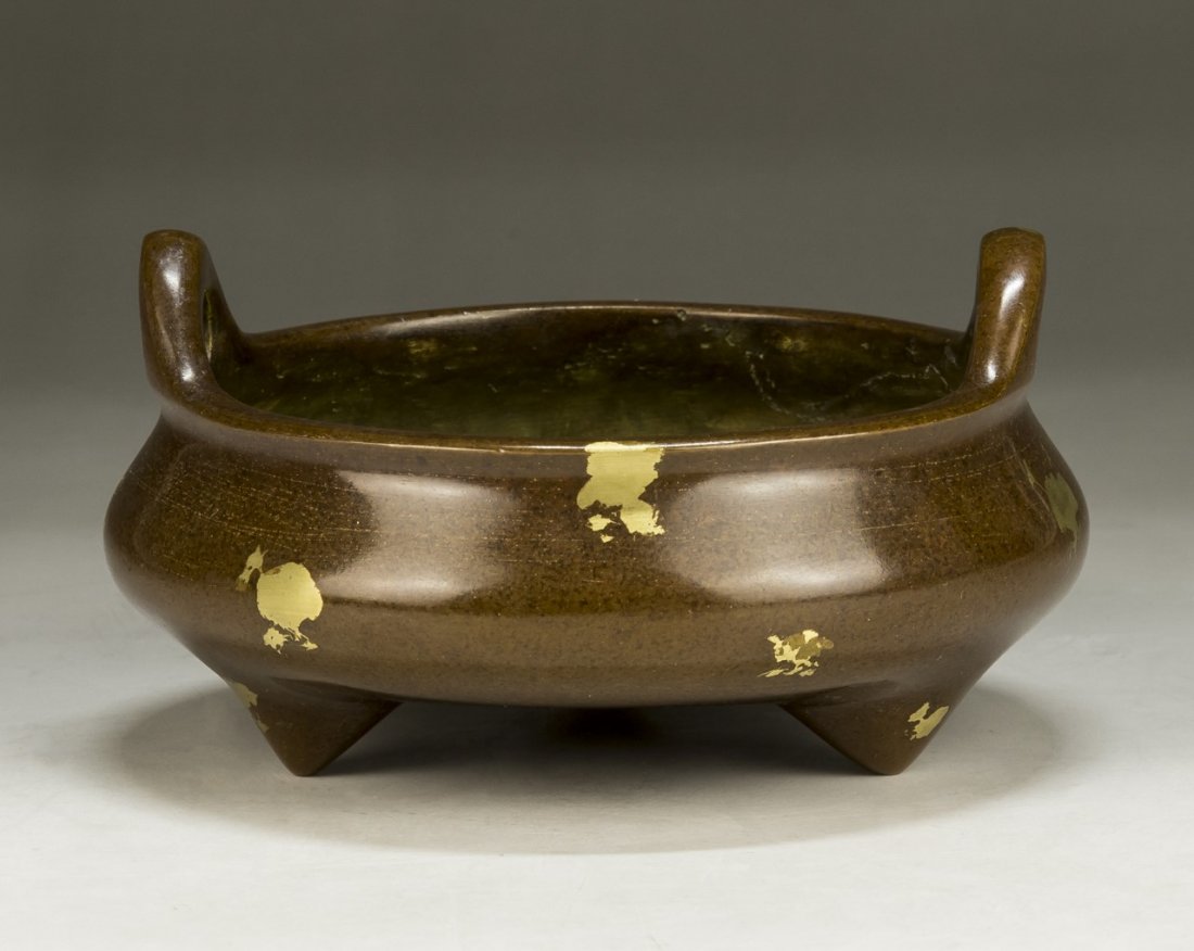 A Chinese Gold Splash Bronze Censer (1 of 4)
