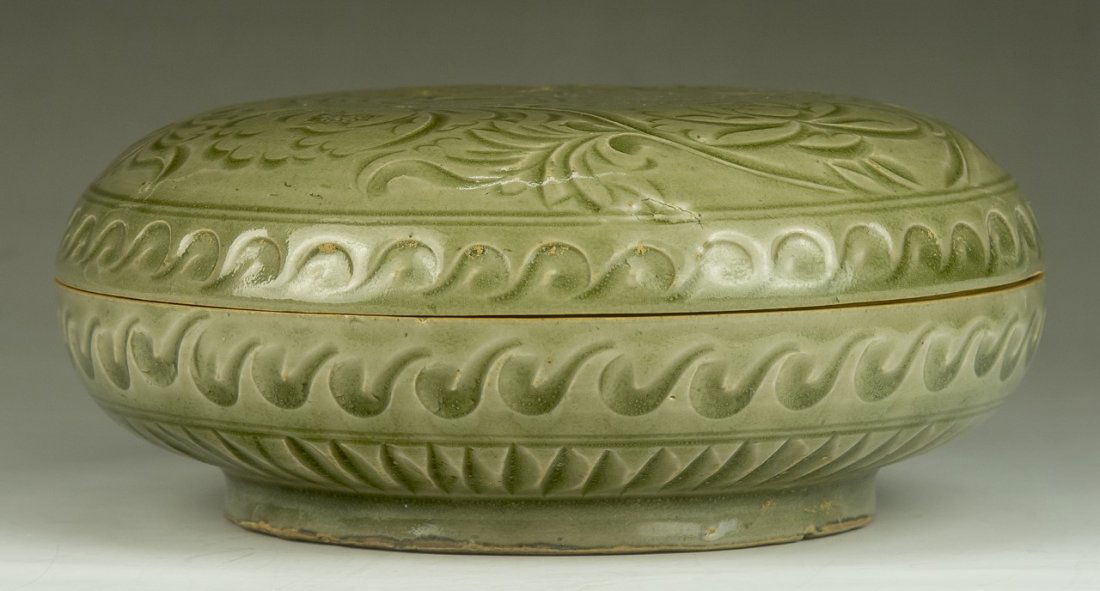A Chinese Yao-Zhou Celadon Glazed Porcelain Case (1 of 4)