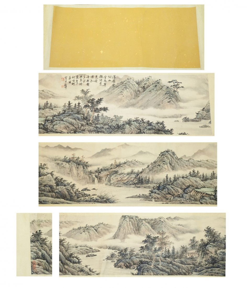 A Chinese Paper Painting Hand Scroll By Huang, Junbi (1 of 6)