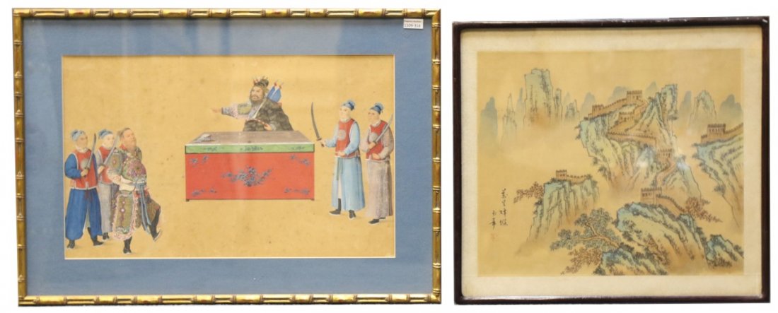 Two (2) Chinese Framed Paintings (1 of 3)